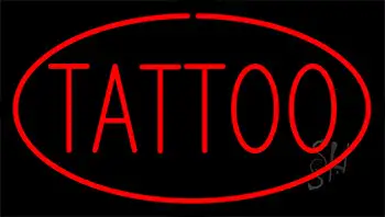 Red Tattoo Red Border Animated Neon Sign