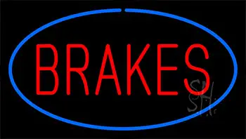 Red Brakes Blue Neon Sign
