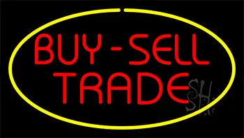 Buy Sell Trade Yellow Neon Sign