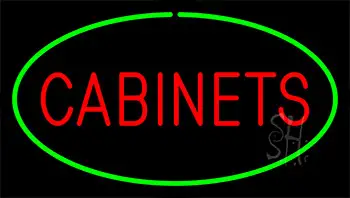 Cabinets Green Neon Sign