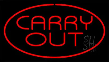 Carry Out Red Neon Sign