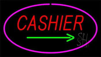Cashier Pink Neon Sign