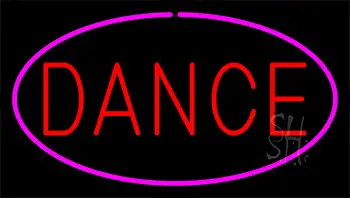 Red Dance Pink Border Neon Sign
