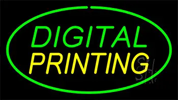 Digital Printing Green Neon Sign
