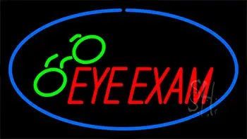 Eye Exams Blue Neon Sign