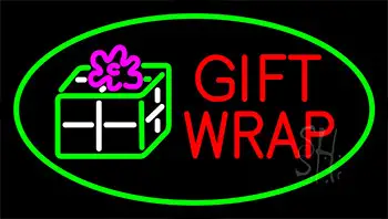 Gift Wrap Green Neon Sign