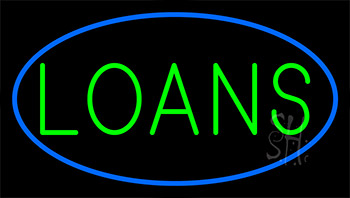 Loans Blue Neon Sign