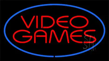 Video Games Blue Neon Sign