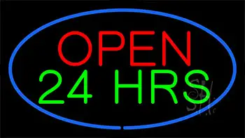 Open 24 Hrs Neon Sign
