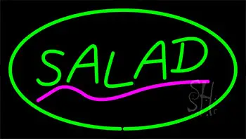 Green Salad Green Border Neon Sign
