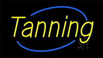 Yellow Tanning Animated Neon Sign
