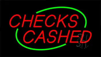 Checks Cashed Animated Neon Sign
