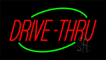 Drive Thru Animated Neon Sign