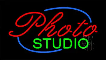 Photo Studio Flashing Neon Sign