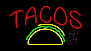 Tacos Logo Animated Neon Sign
