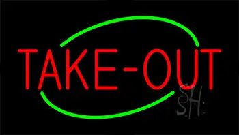 Take Out Animated Neon Sign
