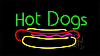 Hot Dogs Logo Animated Neon Sign