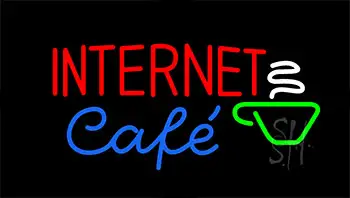 Internet Cafe Animated Neon Sign