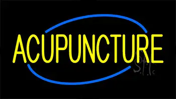 Yellow Acupuncture Animated Neon Sign