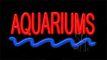Aquariums Flashing Neon Sign