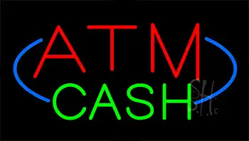 Atm Cash Animated Neon Sign