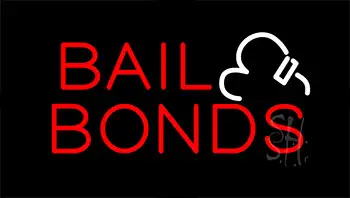 Red Bail Bonds Animated Neon Sign