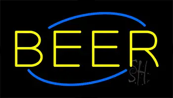 Yellow Beer Animated Neon Sign