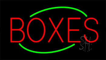Boxes Flashing Neon Sign