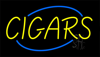 Yellow Cigars Animated Neon Sign