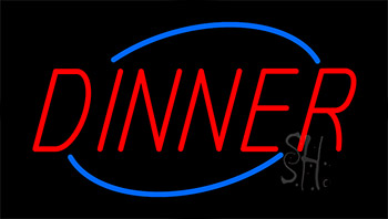 Red Dinner Animated Neon Sign