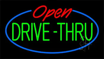 Open Drive Thru Animated Neon Sign