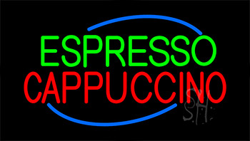 Green Espresso Cappuccino Animated Neon Sign