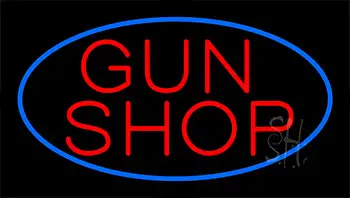 Gun Shop Animated Neon Sign