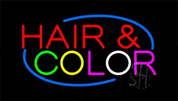 Hair And Color Animated Neon Sign