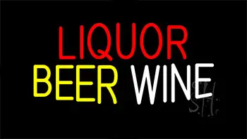 Liquor Beer Wine Animated Neon Sign