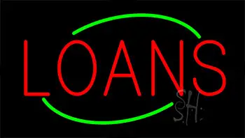 Red Loans Animated Neon Sign