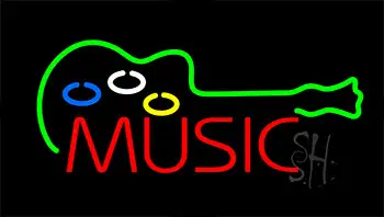Music Logo Flashing Neon Sign