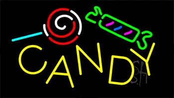 Yellow Candy Animated Neon Sign