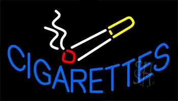 Blue Cigarettes Logo Flashing Neon Sign