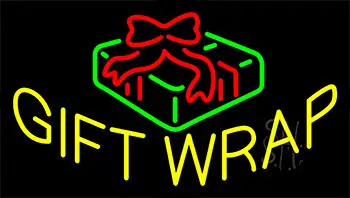 Gift Wrap Animated Neon Sign