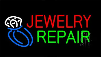 Jewelry Repair With Logo Flashing Neon Sign