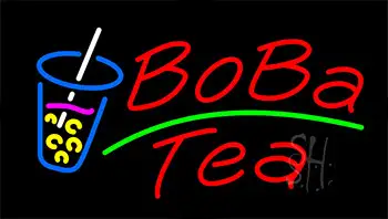 Boba Tea Animated Neon Sign