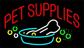 Pet Supplies Animated Neon Sign