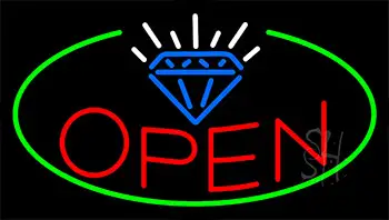 Jewelry Open Flashing Neon Sign