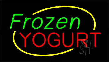 Frozen Yogurt Animated Neon Sign