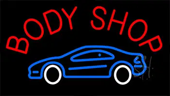 Body Shop Animated Neon Sign