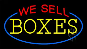 We Sell Boxes Animated Neon Sign