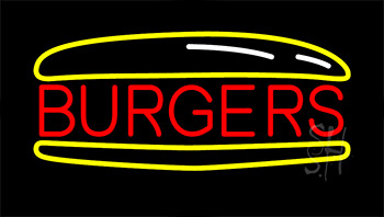 Burgers Inside Burger Animated Neon Sign