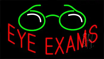 Eye Exams Animated Neon Sign