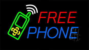 Free Phone With Logo Animated Neon Sign